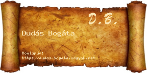 Dudás Bogáta névjegykártya