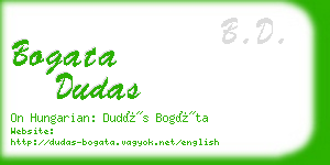 bogata dudas business card